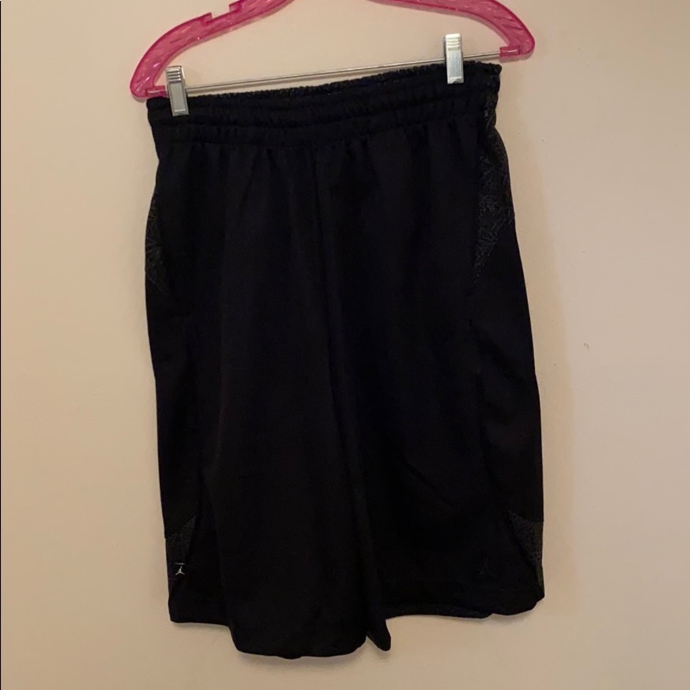 Black Jordan elephant print shorts